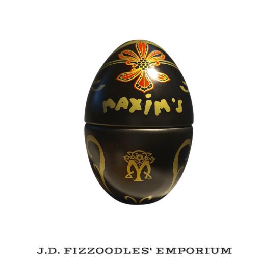 Maxim's of Paris Egg Shaped Tin black